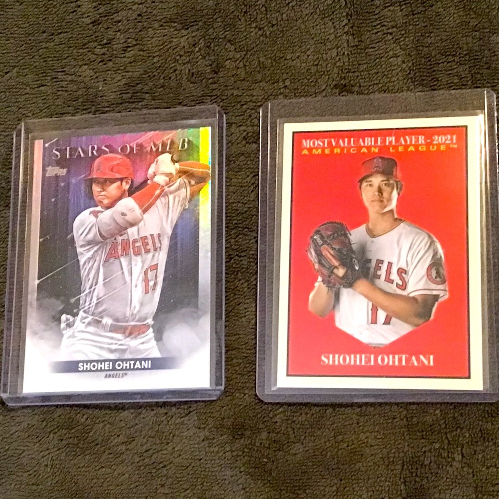 SHOHEI OHTANI 2022 Topps Archives SP #316 (1961 Topps MVP Angels) & Star…